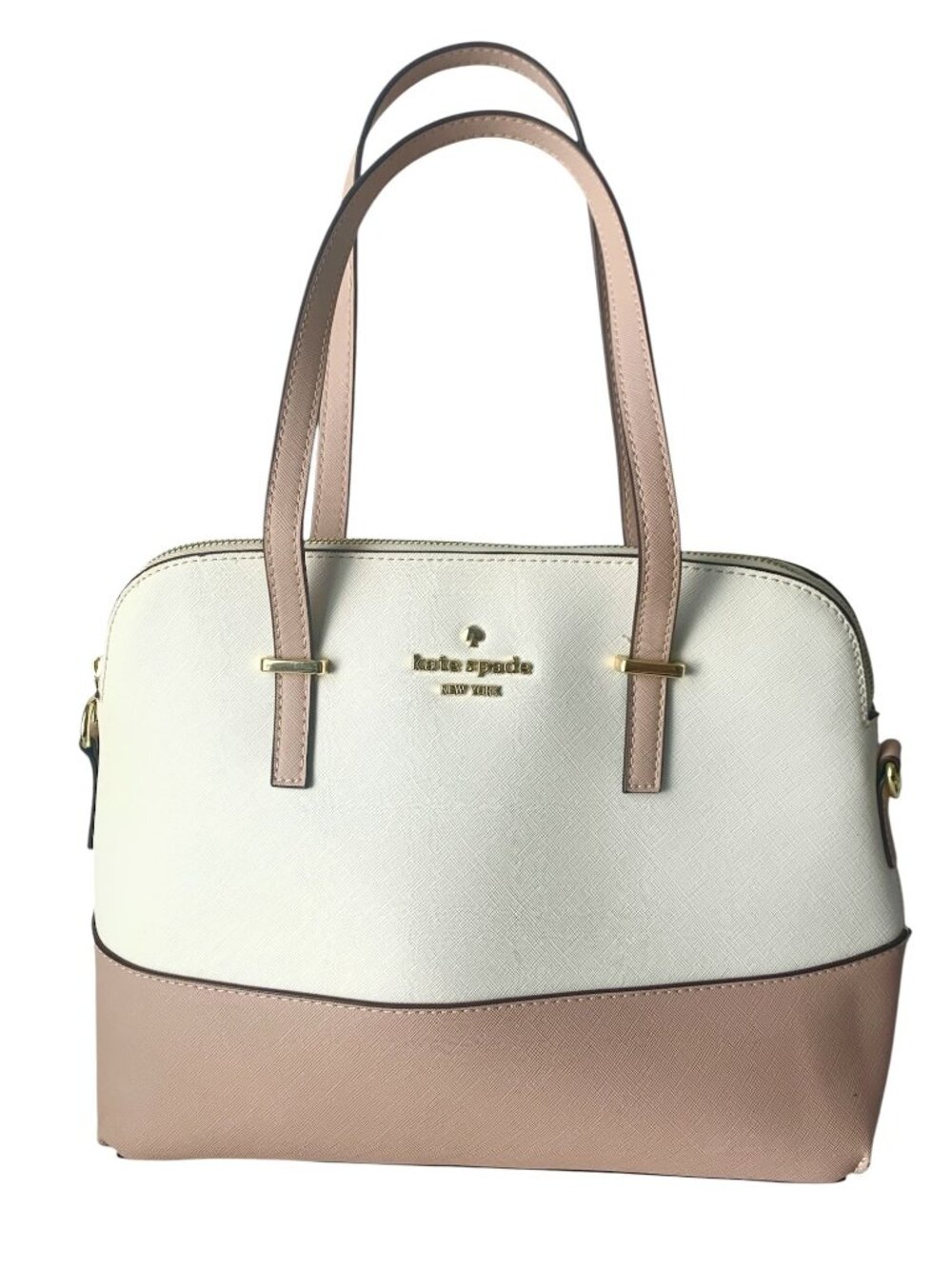 Kate Spade Black Leather Crossbody Dome Style Handbag Top Handles